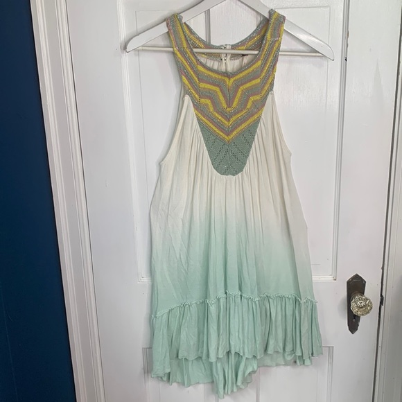 Free people Belle Fleur Tunic Crochet Dress W-589 Sz S - Picture 2 of 8